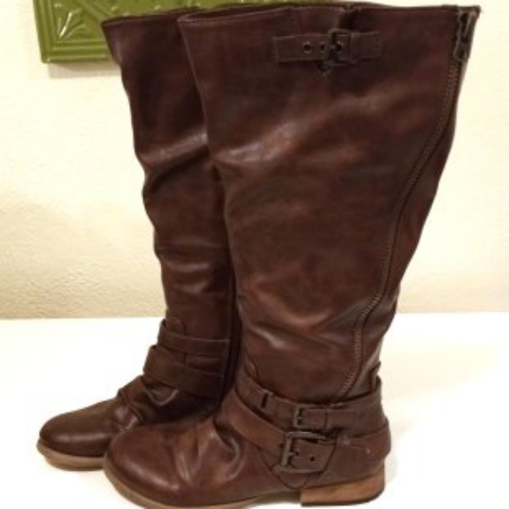 Wide Calf Brown Boots